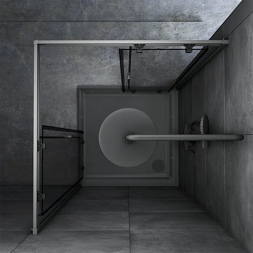 Душевой уголок AM.PM Gem W90G-403-090BT Slide 90x90 стекло прозрачное, профиль черный матовый Душевой уголок AM.PM Gem W90G-403-090BT Slide 90x90 стекло прозрачное, профиль черный матовый