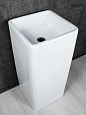Детальная картинка товара «раковина gid nb149 81119 напольная белая 41x41x85»