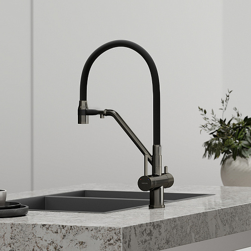 Смеситель для кухни Sancos Dora SC4003GG под фильтр, вороненая сталь Смеситель для кухни Sancos Dora SC4003GG под фильтр, вороненая сталь