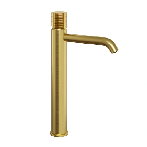 Смеситель для раковины Paini Cox Grip 7GPJ205OLL высокий, матовое золото Смеситель для раковины Paini Cox Grip 7GPJ205OLL высокий, матовое золото