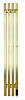 Картинка анонса товара «полотенцесушитель электрический teso azaro stick cube 12sf4mg 1200x180 золото матовое»
