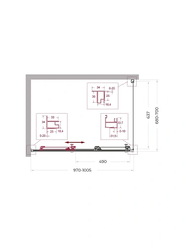 Душевой уголок BelBagno UNO-195-AHF-31-100/70-C-Cr 100x70 см, профиль хром, стекло прозрачное Душевой уголок BelBagno UNO-195-AHF-31-100/70-C-Cr 100x70 см, профиль хром, стекло прозрачное