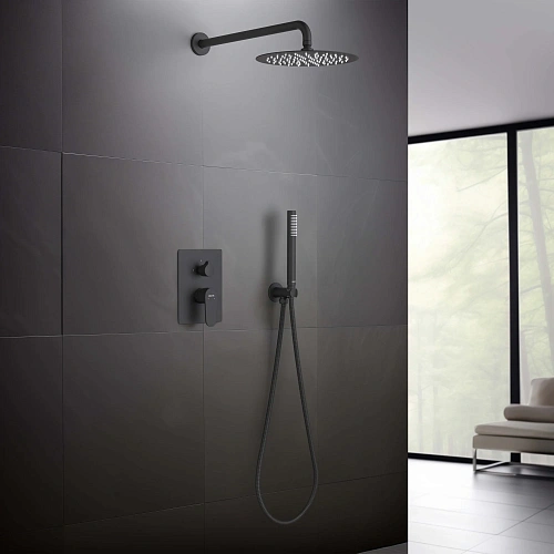 Душевая система Aquatek ОБЕРОН AQ1272MB Черный матовый Душевая система Aquatek ОБЕРОН AQ1272MB Черный матовый