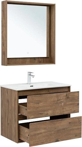 Тумба под раковину Aquanet Милан 80 дуб рустикальный 00336379 подвесная Тумба под раковину Aquanet Милан 80 дуб рустикальный 00336379 подвесная