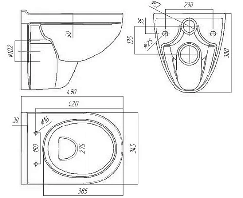 Унитаз подвесной SANITA LUXE BEST WC.WH/Best/DM/WHT.G/S1 Унитаз подвесной SANITA LUXE BEST WC.WH/Best/DM/WHT.G/S1
