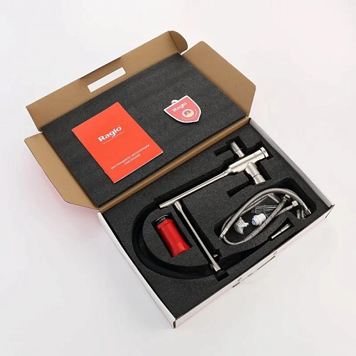 Смеситель для кухни Raglo R81.63.05 с гибким изливом с подключением к фильтру, сатин Смеситель для кухни Raglo R81.63.05 с гибким изливом с подключением к фильтру, сатин