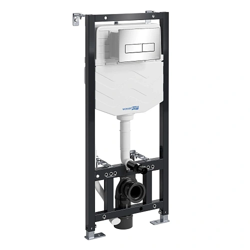 Инсталляция для унитаза WasserKRAFT Aller 10TLT.010.ME.CH03 с клавишей смыва хром Инсталляция для унитаза WasserKRAFT Aller 10TLT.010.ME.CH03 с клавишей смыва хром