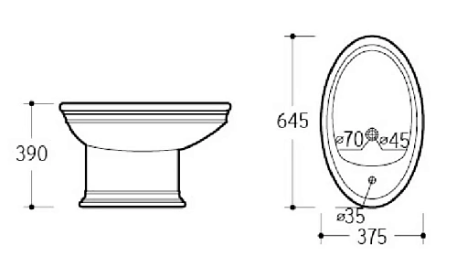 Биде напольное Boheme Puro 960 Биде напольное Boheme Puro 960