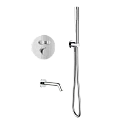 Душевая система AQUAme AQM8407CR с термостатом, хром Душевая система AQUAme AQM8407CR с термостатом, хром