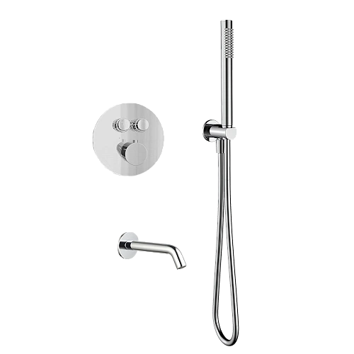 Душевая система AQUAme AQM8407CR с термостатом, хром Душевая система AQUAme AQM8407CR с термостатом, хром