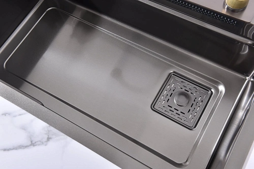 Кухонная мойка ArtDecco Elegant Flow 68 AEF116846 графит, из нержавеющей стали Кухонная мойка ArtDecco Elegant Flow 68 AEF116846 графит, из нержавеющей стали