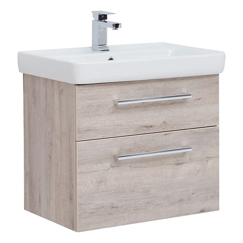 Тумба под раковину DREJA Q MAX, 80 см, подвесная, 2 ящика, дуб кантри 77.0008D Тумба под раковину DREJA Q MAX, 80 см, подвесная, 2 ящика, дуб кантри 77.0008D