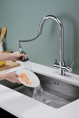 Смеситель для кухни Paulmark Lange хром La214212-CR Смеситель для кухни Paulmark Lange хром La214212-CR