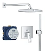 Душевая система GROHE Eurocube Tempesta 250 Cube, хром (25239000) встраиваемая