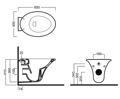 Унитаз подвесной Hatria SCULTURE Y0RU Унитаз подвесной Hatria SCULTURE Y0RU