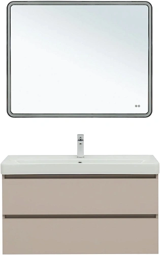 Тумба под раковину Aquanet Вега 2.0 100 бежевый 00337939 подвесная Тумба под раковину Aquanet Вега 2.0 100 бежевый 00337939 подвесная