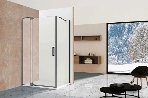 Душевой уголок Vincea Extra VSR-1E901090CLGM, 900/1000x900, вороненая сталь, стекло прозрачное Душевой уголок Vincea Extra VSR-1E901090CLGM, 900/1000x900, вороненая сталь, стекло прозрачное