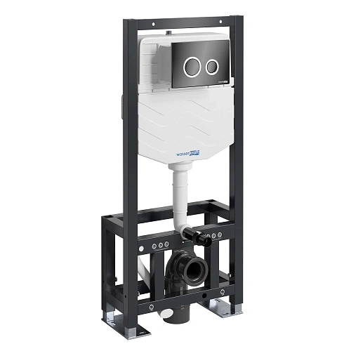Инсталляция для унитаза WasserKRAFT Dill 61TLT.010.ME.PB01 с клавишей смыва черный Инсталляция для унитаза WasserKRAFT Dill 61TLT.010.ME.PB01 с клавишей смыва черный