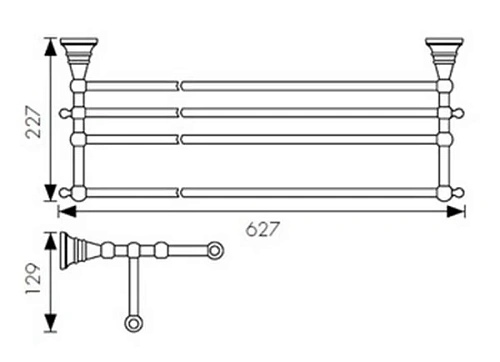 Полотенцедержатель Kaiser KH-4209 бронза латунь Полотенцедержатель Kaiser KH-4209 бронза латунь