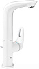 Картинка анонса товара «смеситель для раковины grohe eurostyle new с донным клапаном и высоким изливом, белая луна (23569ls3»