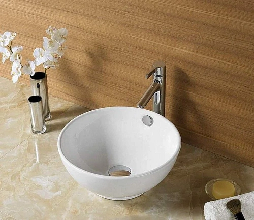 Раковина CeramaLux 9002 накладная, белый Раковина CeramaLux 9002 накладная, белый