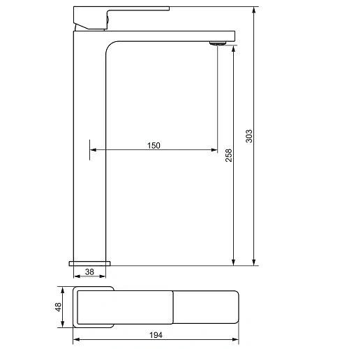 Смеситель для раковины Damixa Gala 530250500 высокий, розовое золото Смеситель для раковины Damixa Gala 530250500 высокий, розовое золото