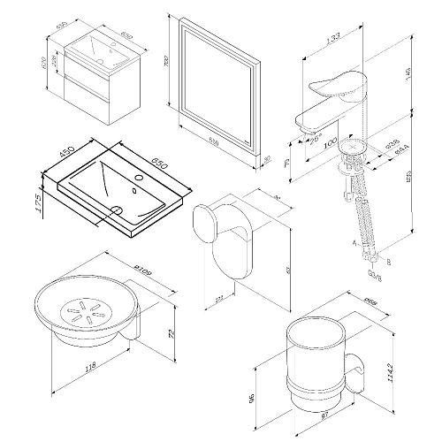 Комплект мебели AM.PM X-Joy BK85GP Комплект мебели AM.PM X-Joy BK85GP