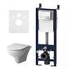 Комплект унитаза AM.PM Gem FlashClean IS30201.901700 с инсталляцией, сиденьем микролифт и белой клавишей