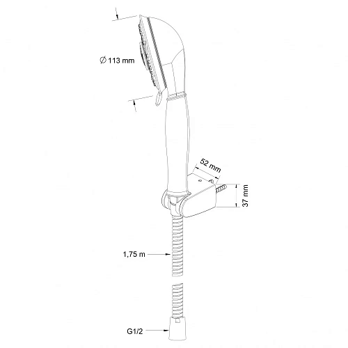 Душевая лейка Swedbe Calypso 5089 Душевая лейка Swedbe Calypso 5089