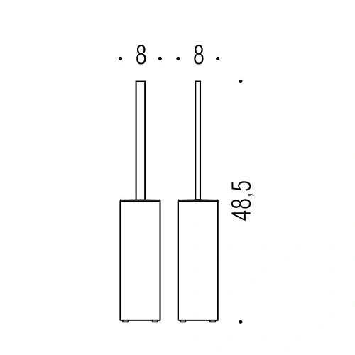 Ершик для унитаза Colombo Look B1606.HPS1 напольный, PVD нержавеющая сталь Ершик для унитаза Colombo Look B1606.HPS1 напольный, PVD нержавеющая сталь