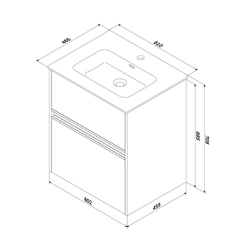 Тумба под раковину AM.PM Sense M7BFUX0602OF универсальная, 60 см, светлое дерево Тумба под раковину AM.PM Sense M7BFUX0602OF универсальная, 60 см, светлое дерево