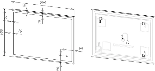 Комплект мебели DIWO Элиста 80 чёрный мрамор, с раковиной Moduo 40 RING 555116 Комплект мебели DIWO Элиста 80 чёрный мрамор, с раковиной Moduo 40 RING 555116