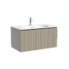 Тумба под раковину SANCOS Code CD80GP 785х453х400 цвет серая платина, подвесная