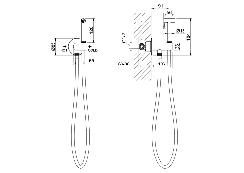 Гигиенический душ Aquatek ОБЕРОН AQ1024CR Хром, встраиваемый Гигиенический душ Aquatek ОБЕРОН AQ1024CR Хром, встраиваемый