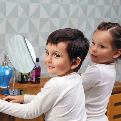 Зеркало косметическое WasserKRAFT K-1002 с 3-х кратным увеличением хром Зеркало косметическое WasserKRAFT K-1002 с 3-х кратным увеличением хром