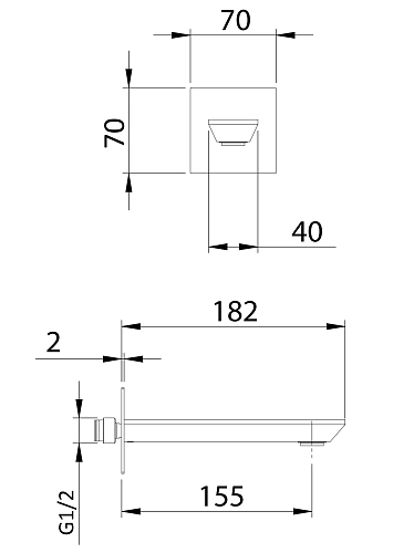 Излив Remer Edge 91EGCFP, 18 см черный брашированный хром Излив Remer Edge 91EGCFP, 18 см черный брашированный хром