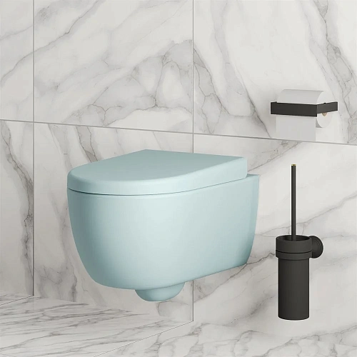 Унитаз подвесной Abner 103T20801R (545x360x330) матовый голубой безободковый с толстой крышкой 103T20801R-102T20801 Унитаз подвесной Abner 103T20801R (545x360x330) матовый голубой безободковый с толстой крышкой 103T20801R-102T20801