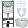 Комплект унитаза Ceramica Nova Сет 4 в 1 инсталляция с кнопкой и шумоизоляцией CN3001_1002W_1000