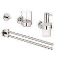 Комплект аксессуаров GROHE Essentials New 4 в 1, хром (40846001) Комплект аксессуаров GROHE Essentials New 4 в 1, хром (40846001)