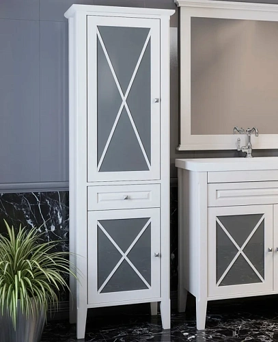 Шкаф-пенал Opadiris Палермо, белый матовый, левый Z0000008258 Шкаф-пенал Opadiris Палермо, белый матовый, левый Z0000008258