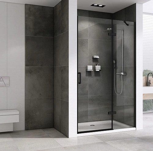 Душевая дверь ABBER Zart AG08090B 90 см универсальная, профиль черный, стекло прозрачное Душевая дверь ABBER Zart AG08090B 90 см универсальная, профиль черный, стекло прозрачное