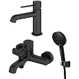 Комплект смесителей Orange Karl M05-311b черный Комплект смесителей Orange Karl M05-311b черный