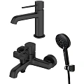 Комплект смесителей Orange Karl M05-311b черный Комплект смесителей Orange Karl M05-311b черный