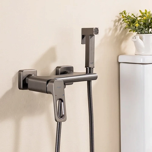 Гигиенический душ Raglo R51.51.09 настенный, графит Гигиенический душ Raglo R51.51.09 настенный, графит