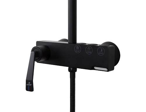 Душевая система Kaiser Strike 09182-2 черный матовый Душевая система Kaiser Strike 09182-2 черный матовый