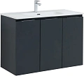 Тумба под раковину Aquanet Алвита New 100 3 дверцы, антрацит 00277531 Тумба под раковину Aquanet Алвита New 100 3 дверцы, антрацит 00277531