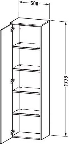 Шкаф-пенал Duravit XSquare XS1313L6161 50 см Коричнево-оливковый глянцевый Шкаф-пенал Duravit XSquare XS1313L6161 50 см Коричнево-оливковый глянцевый