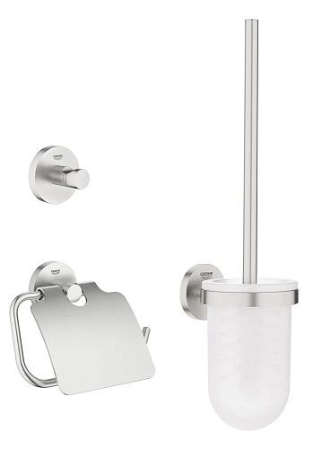 Комплект аксессуаров GROHE Essentials (3 предмета), суперсталь (40407DC1) Комплект аксессуаров GROHE Essentials (3 предмета), суперсталь (40407DC1)