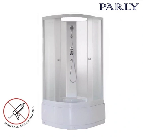 Душевая кабина Parly TMF901 без крыши 850x850 профиль белый, стекло матовое Душевая кабина Parly TMF901 без крыши 850x850 профиль белый, стекло матовое