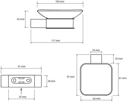 Мыльница Bemeta NERO 135008020 Мыльница Bemeta NERO 135008020